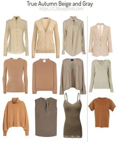 True Autumn Neutrals - 12 Blueprints True Autumn Outfits, Autumn Neutrals, Autumn Board, 12 Blueprints, Light Summer Color Palette