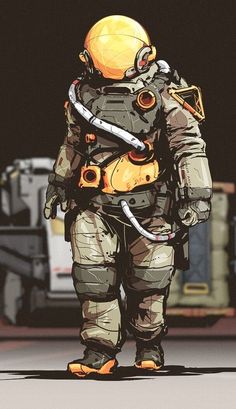 Astronaut Concept Art Space Suits, Sci Fi Space Suit Concept Art, Sci-fi Space Suit, Cyberpunk Space Suit, Space Suit Design Concept Art, Nasapunk Art, Astronaut Suit Concept Art, Spacesuit Drawing, Astronaut Suit Drawing