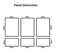 a diagram showing the size and width of panels