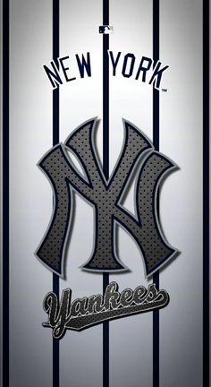 the new york yankees logo on a jail cell phone case that is black and silver