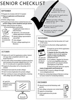 an image of a computer screen with the words senior checklist on it and instructions to use