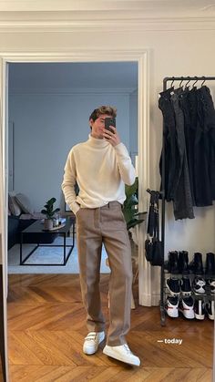 Men’s fashion Turtleneck Outfit, Boys Fits, Fall Outfits Men, Street Style Outfits Men, Men Stylish Dress, Guys Clothing Styles, Winter Outfits Men, Old Money Style, Cool Outfits For Men