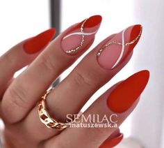 Red Nails Design Ideas Classy, Red Nail Designs Classy Almond, Red And White Nails, Red Acrylic Nails, Valentine Nails, Nail Designs Valentines, Red Nail Designs, Makijaż Smokey Eye, Christmas Nails Acrylic