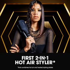 Simplify your styling routine with the first 2-in-1 hot air styler that transforms hair from wet to styled for beautiful, smooth hair with no damage. Divide your hair into 2-inch manageable sections, no larger than the width of the plates. Take a section of hair and place Duet Style close to the roots, pausing for 3 seconds. Glide down the hair towards the ends in a slow and steady pace. Repeat until dry and move onto the next section of hair, starting once again from the roots. 1 3/4" barrel. Curling Iron Tutorial, Ghd Hair Dryer, Hair Curling Iron, Ghd Hair, Hair Straighteners Flat Irons, Hair Straightening Iron, Frizz Free Hair, Heat Styling, Hair Curling