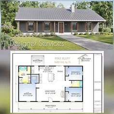 the floor plan for a small house is shown