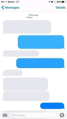 text messages are being displayed on an iphone screen, and the message appears to be empty