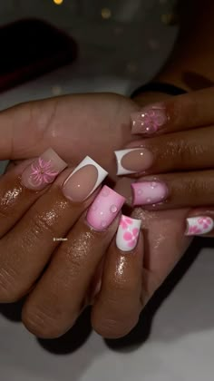 Nail Inspo Overlay, Solid Color Short Square Nails, Blush Pink Nails With Design, Short Nail Designs Girly, Short Inspo Nails, Overlay Nails Designs Ideas, Pink Valentines Nails Short Square, Short Acrylic Nails Square Simple Classy, Girly Acrylic Nails Square