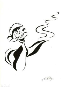 Chuck Jones gallery "Le Pew" Eric Goldberg-signed Serigraph edition of 150 Skunk Tattoo, Chuck Jones, Looney Tunes Characters, Classic Cartoon Characters, Oak Park, Silhouette Art, Classic Cartoons, Neck Tattoo, Looney Tunes