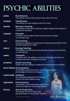 Zodiac Signs and Their Psychic Abilities | Psychic Development Spiritual Awakening Signs, Magic Spell Book, Wiccan Spell Book, Learn Astrology, Witchcraft Spell Books, Energy Healing Spirituality