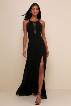 Romantic Mood Black Lace Sleeveless Maxi Dress Black Wedding Dresses Simple, Black Lace Bridesmaid Dress, Black Bridesmaids Dresses, Green Lace Maxi Dress, Enchanted Night, Cute Lace Dresses, Evening Wedding Guest Dresses, Lace Bridesmaid Dress, Black Bridesmaids