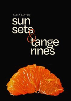 sun sets and tange rines by paula bartori, book cover design