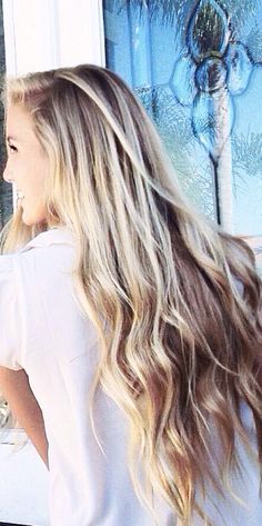 Long Blond, Awesome Hair, Fun Hair, Hair Colours, Hair Stuff, Baddie Hairstyles