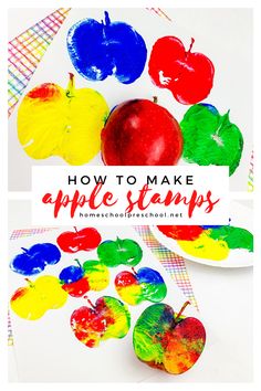 how to make apple stamps for kids