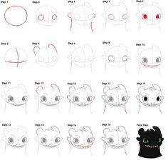 step by step drawing instructions for how to draw a cartoon character from the animated movie toothpicks