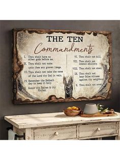 the ten commandments wall art