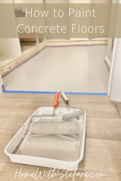 how to paint concrete floors in an empty room