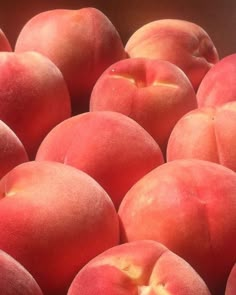 a close up view of some peaches