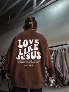 Jesus Sweater, Christian Clothing Brand, Christian Crewneck, Jesus Clothes, Christian Merch, Christian Streetwear, Jesus Sweatshirts, Love Like Jesus