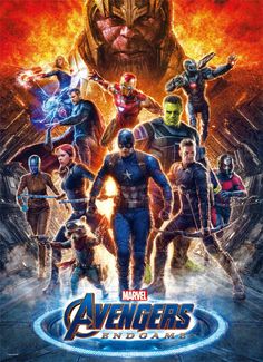 the poster for avengers endgame, which features all of the characters in their respective costumes