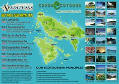 an advertisement for the eco tourism company's website, with images of different places