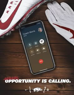 an advertisement for nike's new football shoe, called the air jordans opportunity is calling