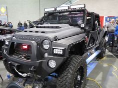 the jeep is on display at the show