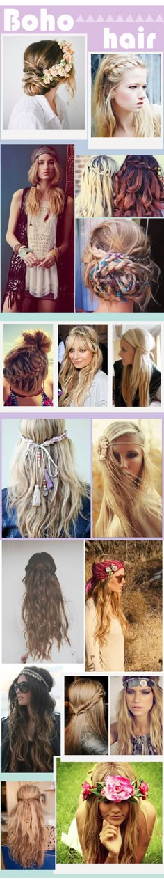 Des beaux tutos coiffures tressées pour des cheveux bohèmes, inspirés de Coachella ♥ Coachella Festival Hair Tutorials for perfect boho hair ♥ Festival Hair Tutorial, Boho Hair, Smink Inspiration, Estilo Hippie, Coachella Festival, Bohol, Festival Hair, French Twist, Styl Boho