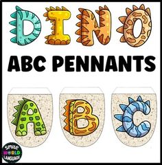 a poster with the words dino abcc pennants