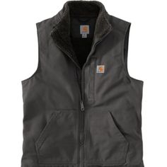 New With Tags Never Worn When You Need That Extra Layer Out In The Field, This Warm, Sherpa-Lined Vest Is The One To Keep Handy. 12-Ounce, 100% Cotton Washed Duck Sherpa-Lined Body For Warmth Left Chest Pocket With Zipper Closure Two Interior Pockets Two Large, Sherpa-Lined Hand Warming Front Pockets Drop Tail Hem For Added Coverage Carhartt-Strong, Triple-Stitched Main Seams For Added Durability Carhartt Label Sewn On Left Pocket Product Measurements Size (Body Length At Back, Chest Width) Smal Carhartt Vest, Pocket Storage, Carhartt Workwear, Watch Cap, Carhartt Women, Men Carhartt, Pocket Tshirt, Sherpa Lined, Hooded Coat