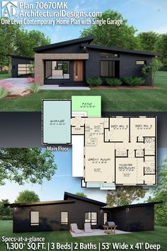 two story house plan with 3 bedroom and 2 bath