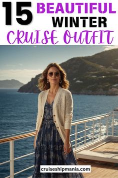 Stay cozy and chic on your winter cruise with these stunning outfit ideas perfect for every occasion onboard! winter cruise outfit ideas | what to wear on a winter cruise | January cruise fashion | chic travel outfits | stylish cruise clothing | winter vacation wardrobe | cruise travel style Chic Travel Outfit, Elegant Wrap Dress, Cruise Attire, European Summer Outfits