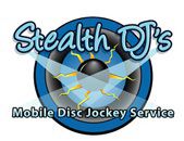 the logo for stealth dj's mobile disc jockey service