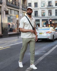 Old Money Summer Outfits Men 2024: 50+ Best Ideas You'll Love 29 Men’s Shirt Outfit, Light Green Chinos Outfit Men, Simple Men Outfits Summer, Mens Spring Summer Outfits, Mens Fashion Inspiration Summer, Off White Shirt Men, London Mens Fashion Summer, Men Casual Shirt Outfit, Man Chinos Outfit