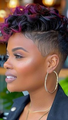 Short Hair Designs, Short Shaved Hairstyles, Natural Hair Short Cuts, Quick Weave Hairstyles, Short Sassy Hair, Stylish Haircuts, Sassy Hair, 4c Hair, Quick Weave