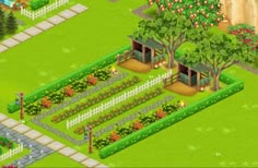 an image of a garden in the game