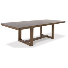 a wooden table on a white background with no one around it or the table top