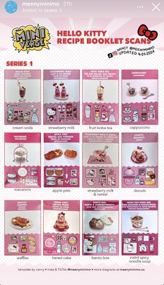 hello kitty recipe booklet scans is shown in this ad for the new product