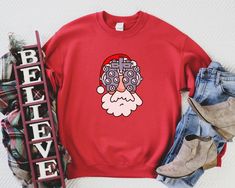 Optometrist Christmas Sweatshirt, Santa Optometry Shirt Unisex Heavy Blend Crewneck Sweatshirt Gildan 18000 - 50% Cotton 50% Polyester - Medium-heavy fabric (8.0 oz/yd²) - Loose fit - Runs true to size ❤️ Returns & exchanges I don't accept returns, exchanges, or cancellations All sales are final. Thank you for supporting our small business! Christmas Sweatshirts, Heavy Fabric, Crewneck Sweatshirt, Christmas Sweaters, Gender Neutral, Christmas Gift, Crew Neck Sweatshirt, Small Business, Loose Fitting