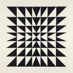 an abstract black and white pattern with squares in the center, on a white background