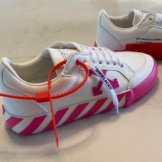 Never Worn, Great Pair Of Off White Virgil Abloh Sneakers. Very Cute And In Excellent, Brand New Condition. Cute Off White Shoes, Off White Pink Shoes, Pink Off White Shoes Outfit, Off-white Shoes, Pink Off White Shoes, Off White Shoes Outfit, Pink Designer Shoes, Virgil Abloh Sneakers