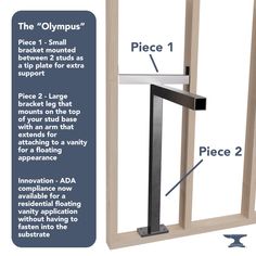 the diagram shows how to install an aluminum frame for a sliding glass door with brackets