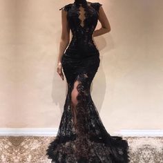 Black Lace Evening Dress, Chic Prom Dresses, 2021 Prom Dresses, Evening Dresses Online, Elegant Dresses Classy, Backless Prom Dresses, Black Prom, Lace Mermaid, فستان سهرة