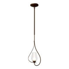 a light fixture with a glass shade hanging from it's side, on a white background