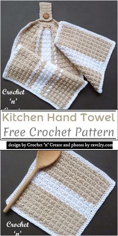 crochet kitchen towel and pot holder pattern