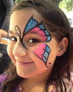 Face painting examples - Buscar con Google Face Painting For Kids, Butterfly Face Paint, Kids Face Painting, Girl Face Painting, Butterfly Eyes, Butterfly Makeup, Festival Face