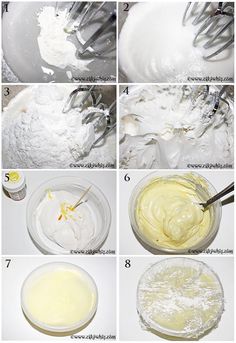 the steps to make cake batter in a bowl