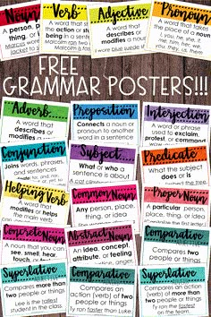 free printable posters for students to use in their classroom or on the wall with text