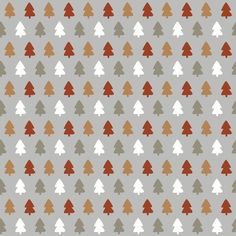 an abstract pattern with red, orange and green trees on grey background for fabric or wallpaper