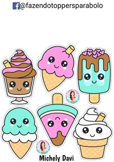 an image of ice cream stickers