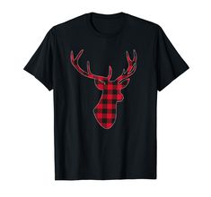 PRICES MAY VARY. Solid colors: 100% Cotton; Heather Grey: 90% Cotton, 10% Polyester; All Other Heathers: 50% Cotton, 50% Polyester Imported Pull On closure Machine Wash This Funny Classic Red & Black Christmas Buffalo Plaid Flannel Deer Head Makes a perfect birthday, or Christmas gift for men, women and kids features traditional reindeer or deer head. This Funny Chirstmas costume with design featuring traditional Buffalo Plaid Flannel reindeer or deer head.Funny Gift for adults, teens, youth, da Red Black Christmas, Christmas Buffalo Plaid, Buffalo Plaid Flannel, Buffalo Plaid Christmas, Oh Deer, Black Christmas, Christmas Gifts For Men, Matching Pajamas, Christmas Deer